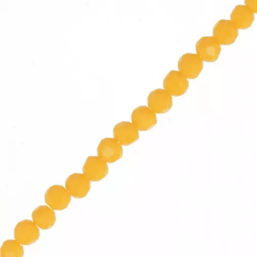 Fil De Perles Verre Opaque – Rondelles Facettées 6x4.5mm, Bleu Clair, 39cm, 90pcs