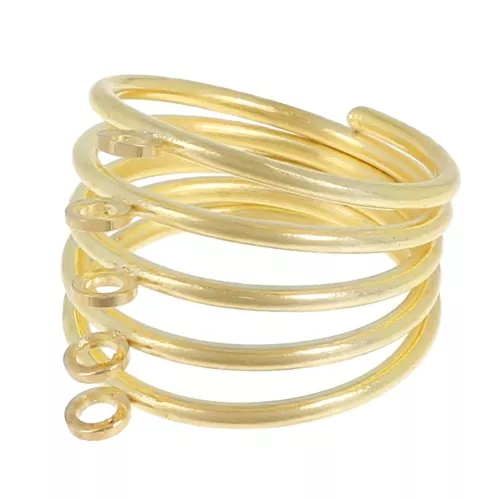 Bague 5 anneaux - Taille 53 - Doré x1