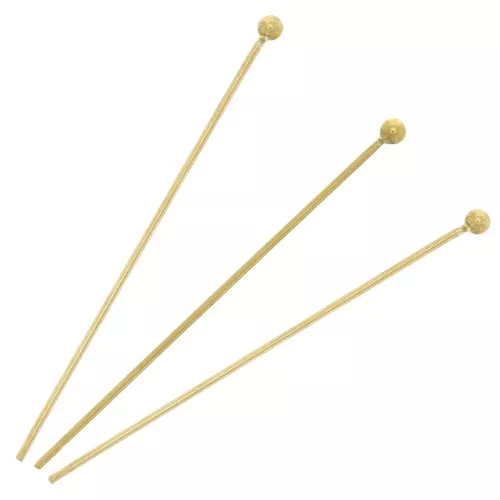 Clous tête boule 40x0.7 mm - Acier inoxydable 304L Doré x10