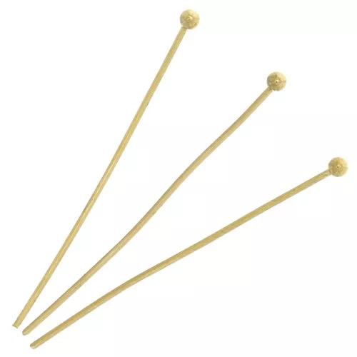 Clous tête boule 35x0.7 mm - Acier inoxydable 304L Doré x10