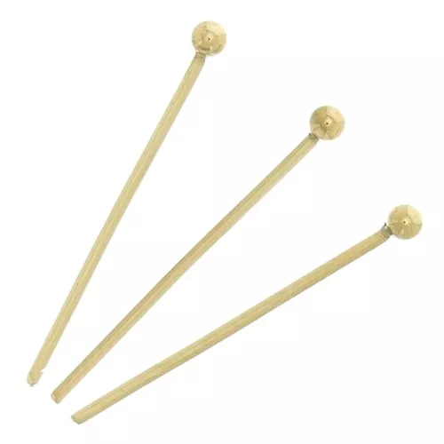 Clous tête boule 20x0.7 mm - Acier inoxydable 304L Doré x10