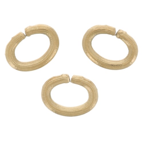 Anneaux ovales ouverts 4x3x0.7 mm - Acier inoxydable 304L Doré x100