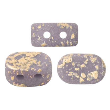 Perles en verre Lipsi® par Puca® 4x6 mm - Opaque Amethyst Mat Splash x10g
