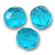 Facettes 8 mm Aquamarine  x20