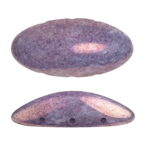 Athos 3D 3 trous® par Puca® 20x10 mm - Opaque Mix Amethyst Gold Ceramic Look x1