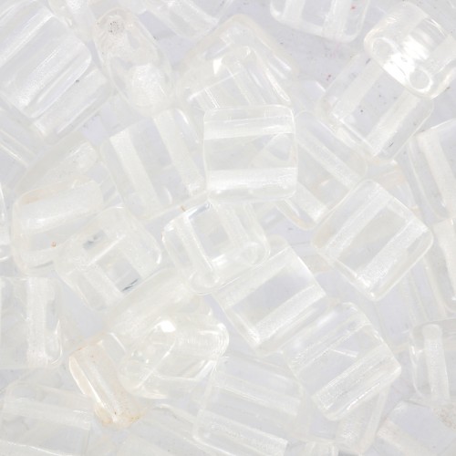 Tile beads 6 mm Crystal x50