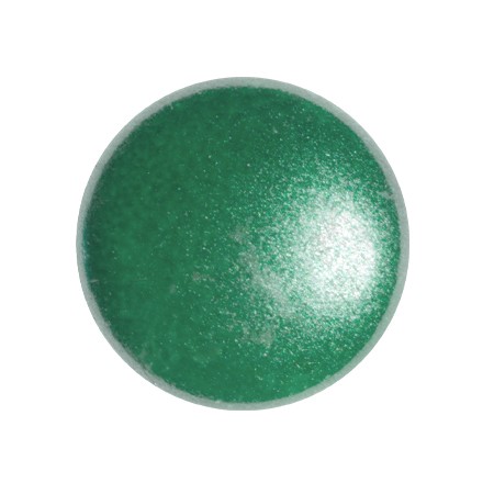 Cabochon rond en verre par Puca® 18 mm - Dark Green Pearl x1