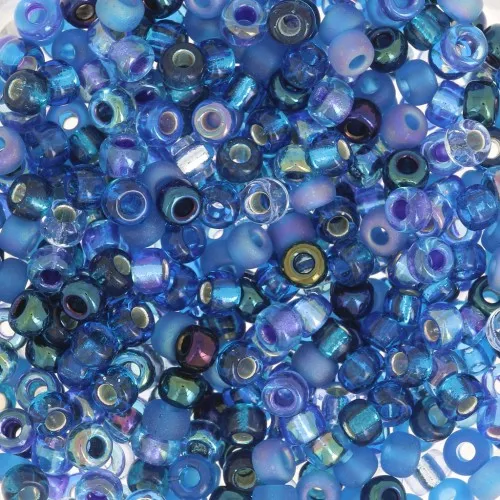 Mix de rocailles Miyuki 8/0 MIX-19 - Deep Blue Sea x8g
