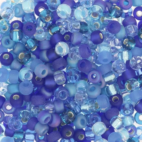 Mix de rocailles Miyuki 8/0 MIX-02 - Blueberry Pie x8g