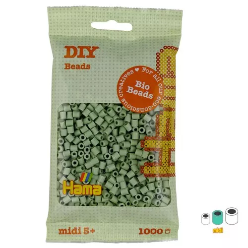 Perles à repasser Hama Bio - MIDI 5 mm - Eucalyptus (n°101) x1000