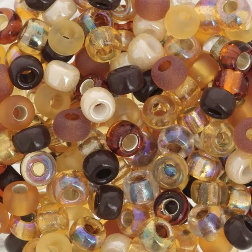Mix de rocailles Miyuki 6/0 MIX-06 - Golden Grains x8g