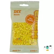 Perles à repasser Hama Bio - MIDI 5 mm - Jaune clair (n°103) x1000