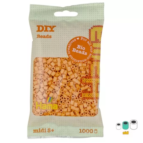 Perles à repasser Hama Bio - MIDI 5 mm - Abricot (n°105) x1000