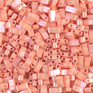 Miyuki Half Tila Beads 5x2.3x1.9 mm HTL-596-1 - Op Tea Rose Luster x10g