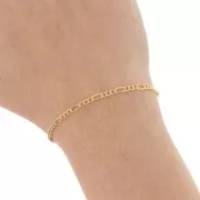 Chaîne maille Figaro alternée (1x3) 2.6 mm - Gold filled (or laminé) x20cm