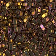 Miyuki Half Tila Beads 5x2.3x1.9 mm HTL-462 - Met Gold Iris x10g