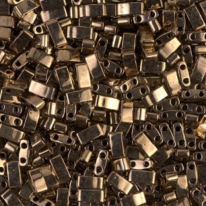 Miyuki Half Tila Beads 5x2.3x1.9 mm HTL-457 - Dark Bronze Metallic x10g