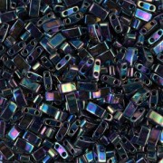 Miyuki Half Tila Beads 5x2.3x1.9 mm HTL-455 - Variegated Blue Iris Metallic x10g
