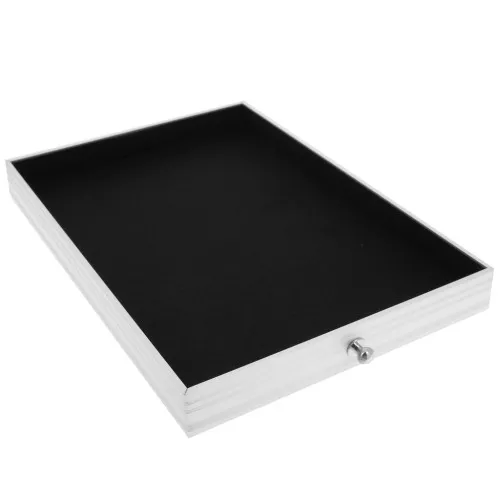 Plateau simple 29x20 cm pour valise de transport bijoux - Noir x1