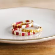 Miyuki Half Tila Beads 5x2.3x1.9 mm HTL-406FR - Mat Op Orange AB x10g