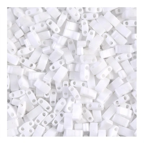 Miyuki Half Tila Beads 5x2.3x1.9 mm HTL-402 - White x10g