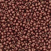 Perles rocailles Preciosa 11/0 2 mm - Opaque Gold Chocolate Luster x20g