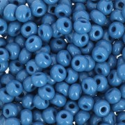 Perles rocailles Preciosa 6/0 4 mm - Opaque Blue Jean x20g