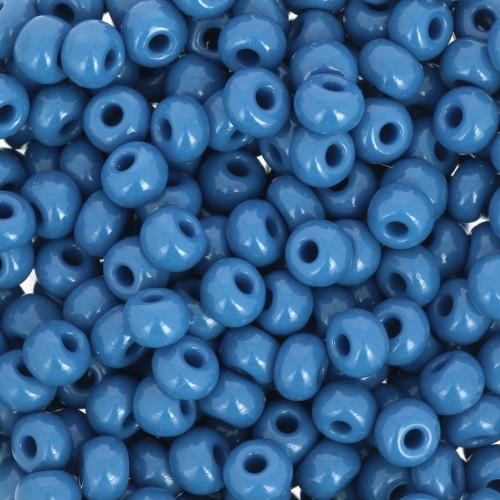 Perles rocailles Preciosa 6/0 4 mm - Opaque Blue Jean x20g