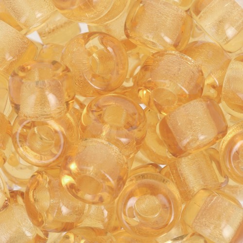 Perles gros trous - Pony Beads 9 mm - Preciosa - Light Topaz x15