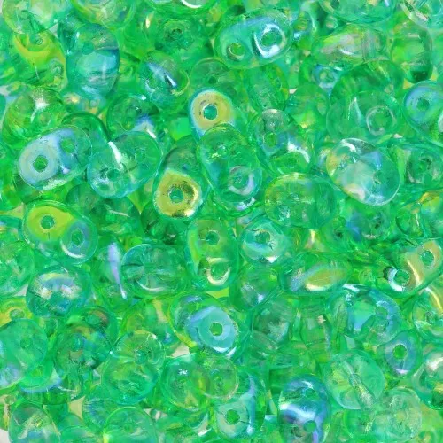 SuperDuo 2.5x5 mm - Summer Rainbow Green x10g