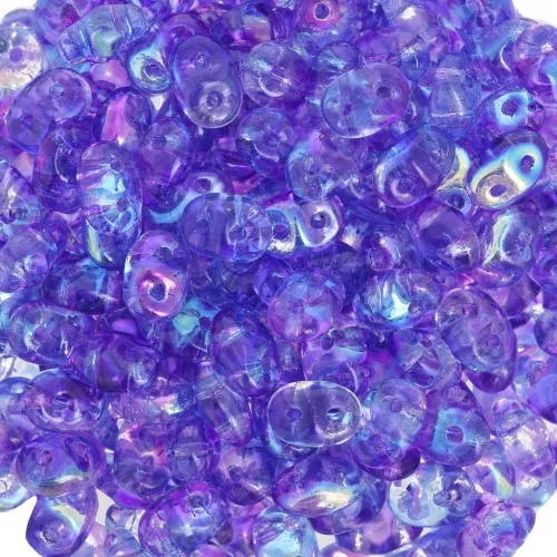 SuperDuo 2.5x5 mm - Summer Rainbow Dark Blue x10g