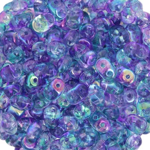 SuperDuo 2.5x5 mm - Summer Rainbow Light Blue x10g