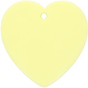 Pendentif coeur en résine opaque 36x36.5 mm - Jaune pâle x1|raw }}