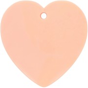 Pendentif coeur en résine opaque 36x36.5 mm - Peach x1|raw }}