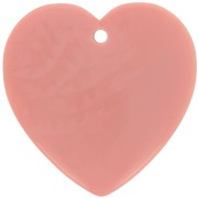 Pendentif coeur en résine opaque 36x36.5 mm - Rose saumon x1|raw }}