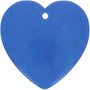 Pendentif coeur en résine opaque 36x36.5 mm - Bleu x1|raw }}