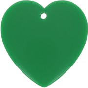 Pendentif coeur en résine opaque 36x36.5 mm - Vert sapin x1|raw }}