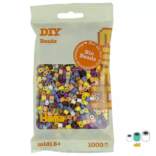 Lot De 6 000 Perles à Repasser Midi 5 Mm - 20 Couleurs Assorties, Avec Boîte De Rangement Et Plaques Motifs - 8