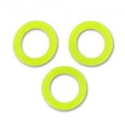 Anneaux séparateurs ronds en caoutchouc 12 mm Jaune Fluo x5|raw }}