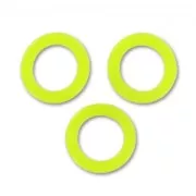 Anneaux séparateurs ronds en caoutchouc 12 mm Jaune Fluo x5