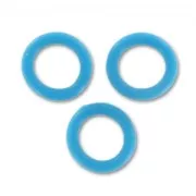 Anneaux séparateurs ronds en caoutchouc 12 mm Aqua x5