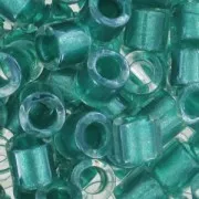 Miyuki Delica 8/0 DBL0904 - Spkl Aqua Green Lined Crystal x8g