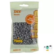Perles à repasser Hama Bio - MIDI 5 mm - Gris (n°17) x1000