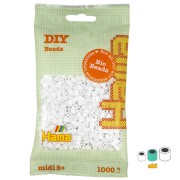 Perles à repasser Hama Bio - MIDI 5 mm - Blanc (n°01) x1000|raw }}