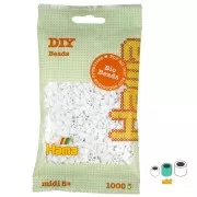 Perles à repasser Hama Bio - MIDI 5 mm - Blanc (n°01) x1000