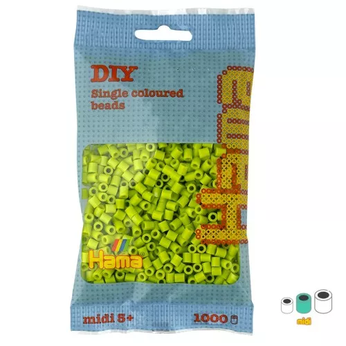 Perles à repasser Hama MIDI 5 mm - Citron vert (n°104) x1000