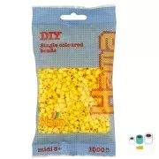 Perles à repasser Hama MIDI 5 mm - Jaune clair (n°103) x1000