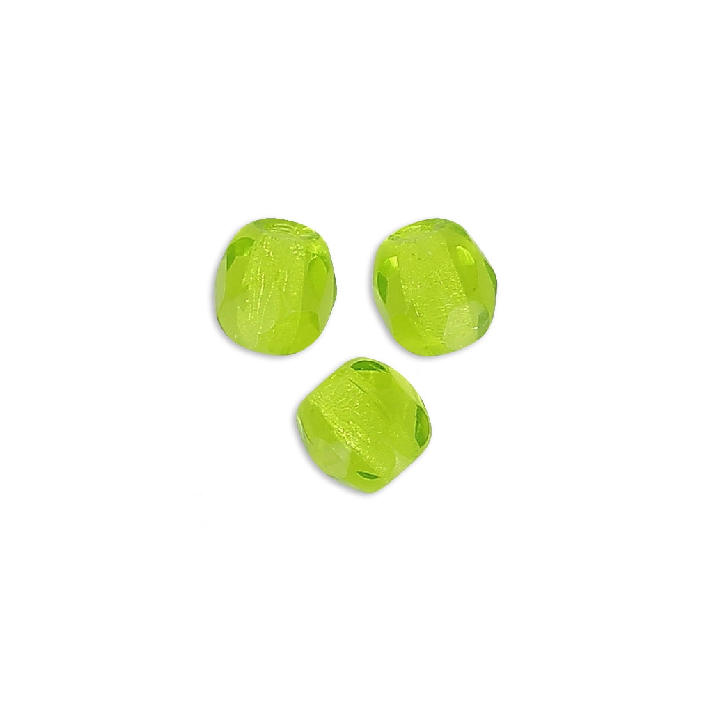 20 Perles Facettées Bohème 8 Mm En Péridot Jaune - Marque Preciosa - Neuf France