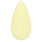 Perle poire en résine opaque 26x14 mm - Jaune pâle x1