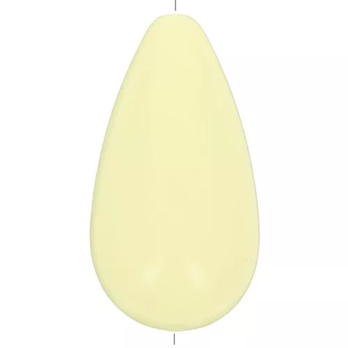 Perle poire en résine opaque 26x14 mm - Jaune pâle x1